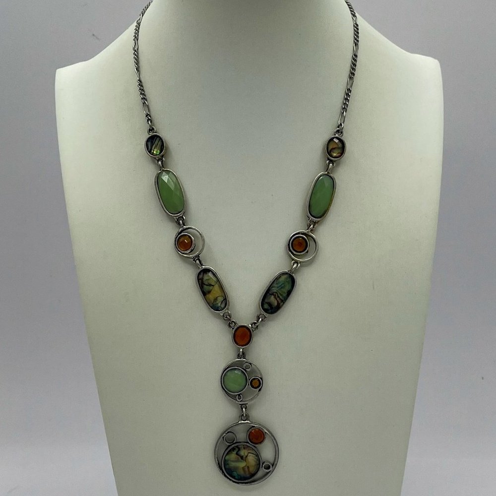Xc Multi Stone Y Drop Necklace
